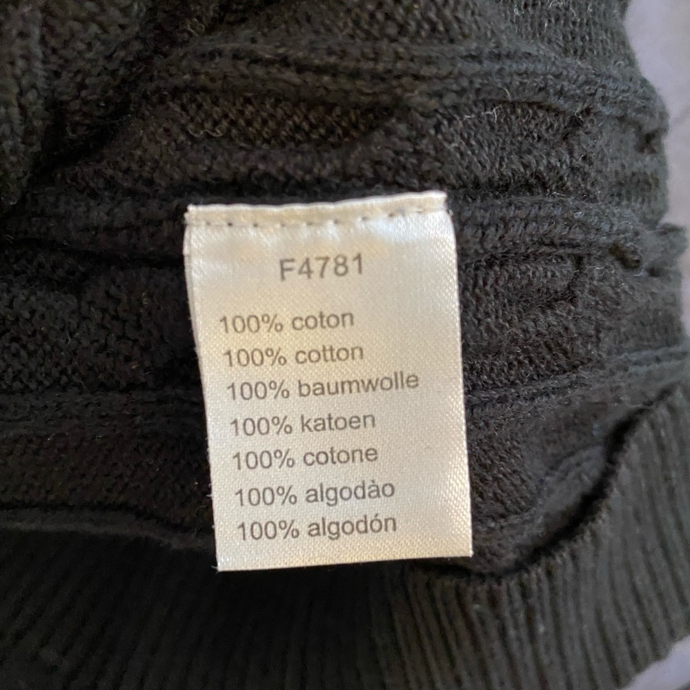 Lacoste Cableknit Sweater - Black - Sz 42 - Picture 4 of 5